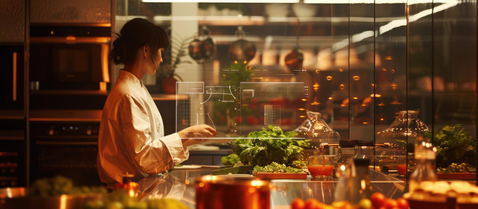 Night class in ambient, tech-driven kitchen